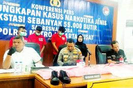 Polres Jakpus Sita 55 ribu Ekstasi di Sawah Besar