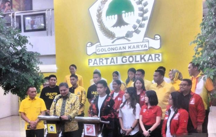 Airlangga dan Kaesang Bahas Kerja Sama Politik 