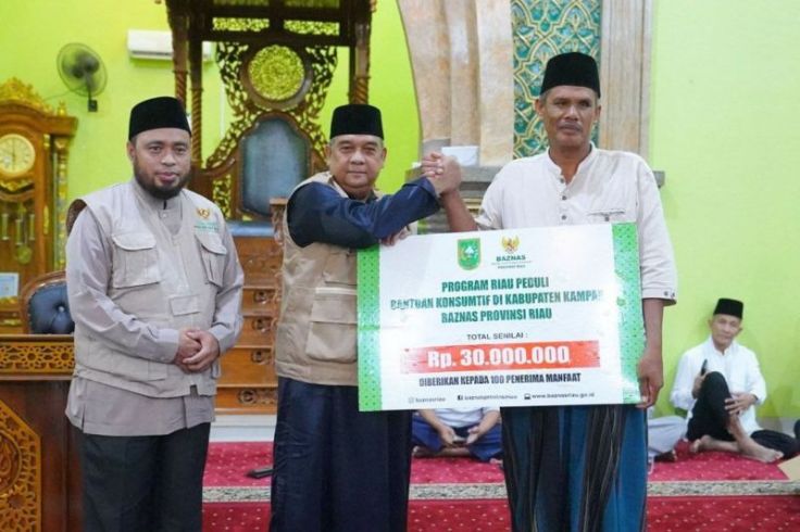 Baznas Riau Percepatan Entaskan Kemiskinan Mustahik Desa Rimbo Panjang