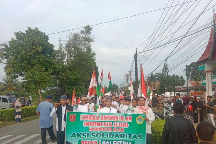 Ribuan Warga Agam Gelar Aksi Peduli Palestina 