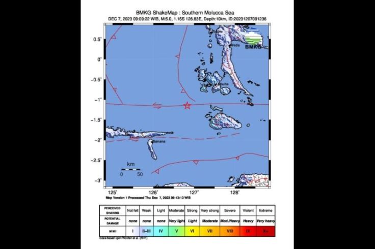 Subduksi Lempeng Laut Maluku Picu Gempa M5,0 Wilayah Halmahera Selatan