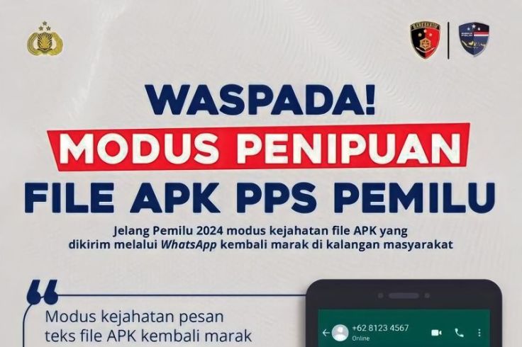 Waspadai Kiriman Aplikasi PPS Pemilu 2024, Penipuan Jangan Diklik!