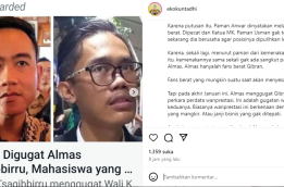 Gibran Tanggapi Gugatan "Jasa Syarat Cawapres" Rp10 Juta dari Almas