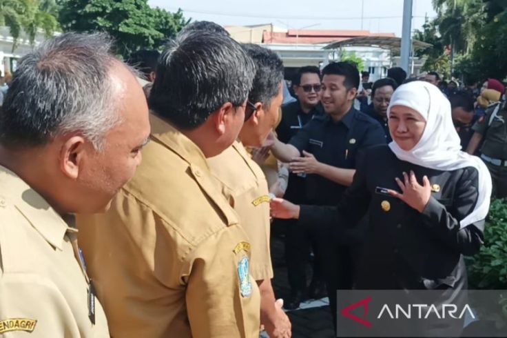 Momen Gubernur Khofifah Pamitan ke ASN Pemprov Jatim