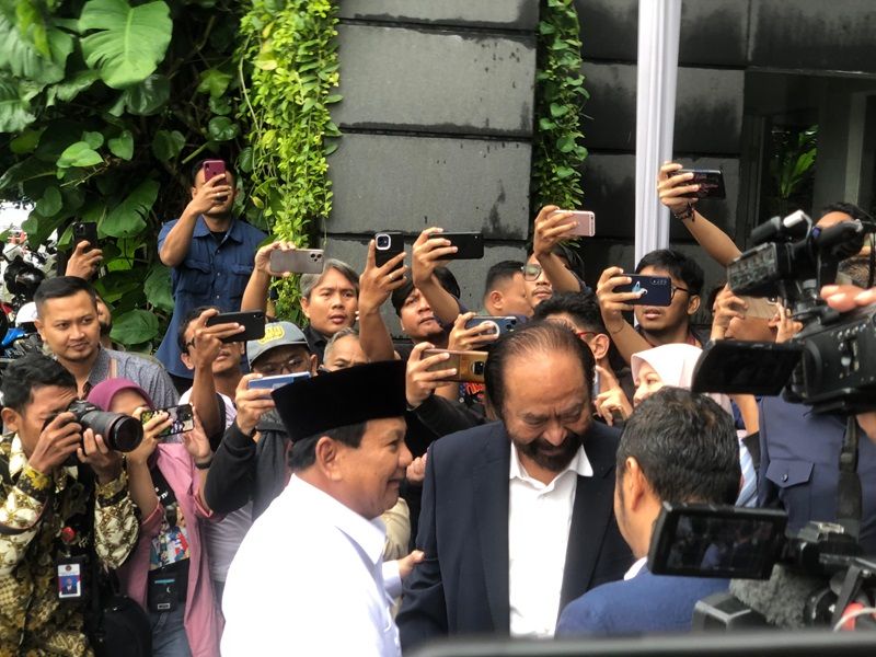 Tim AMIN Gugat Diskualifikasi Gibran, Prabowo Temui Surya Paloh