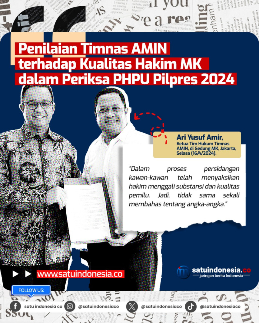 Penilaian Timnas AMIN terhadap Kualitas Hakim MK dalam Periksa PHPU Pilpres 2024