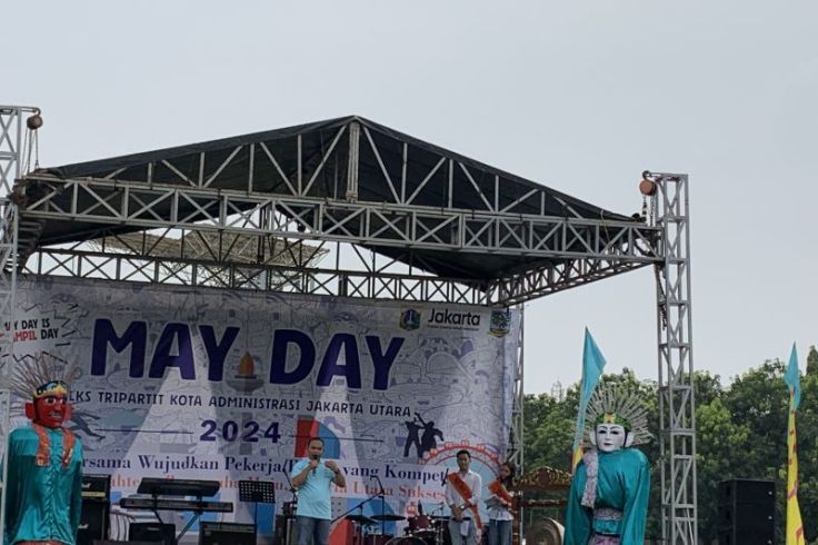 Aksi May Day di Jakarta Utara, Buruh Tuntut Kepastian Masa Kerja