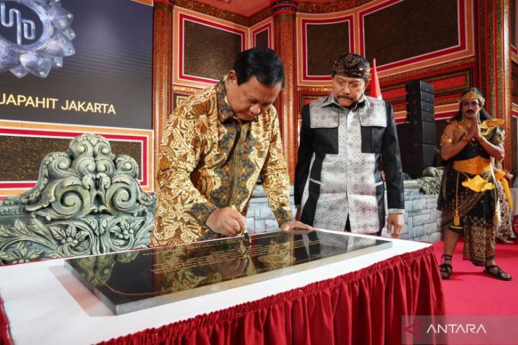 Prabowo Resmikan Replika Istana Majapahit Inisiatif Hendropriyono