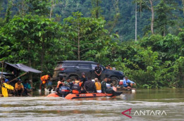 Jalan Trans-Sulawesi Banjir, Basarnas Jadi "Pawang" Buaya