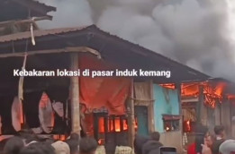 Gas Elpiji Meledak,  Pasar TU Kemang Rata dengan Tanah