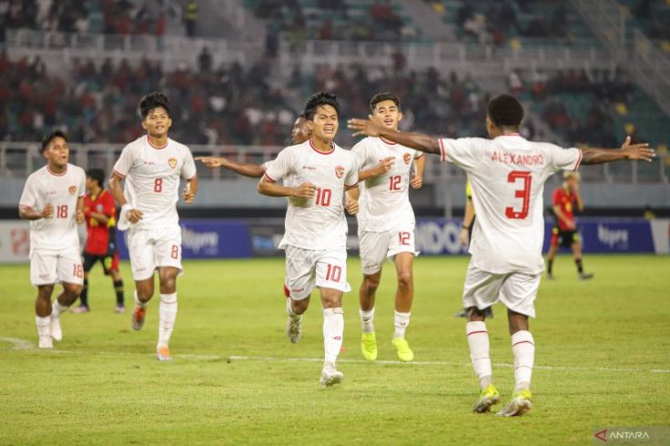 Kafiatur Nangis Kegirangan Cetak Gol Pertamanya di Piala AFF U-19