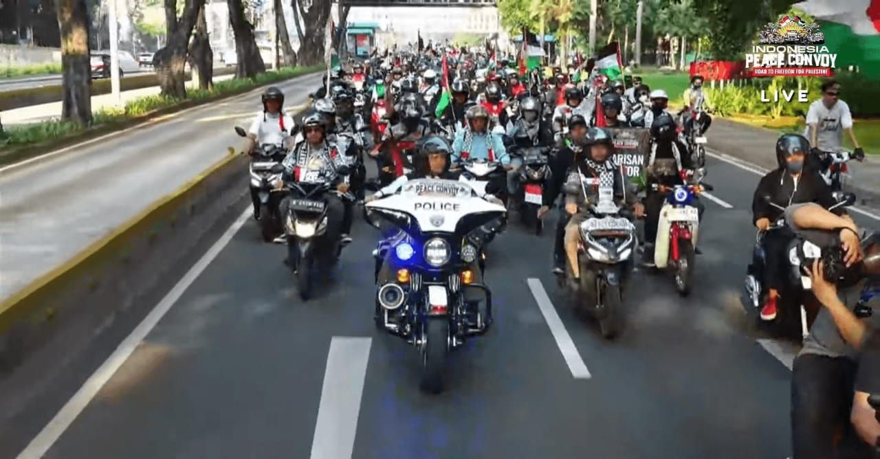 Peserta Peace Convoy "Kepung" Jakarta, Desak Kemerdekaan Palestina