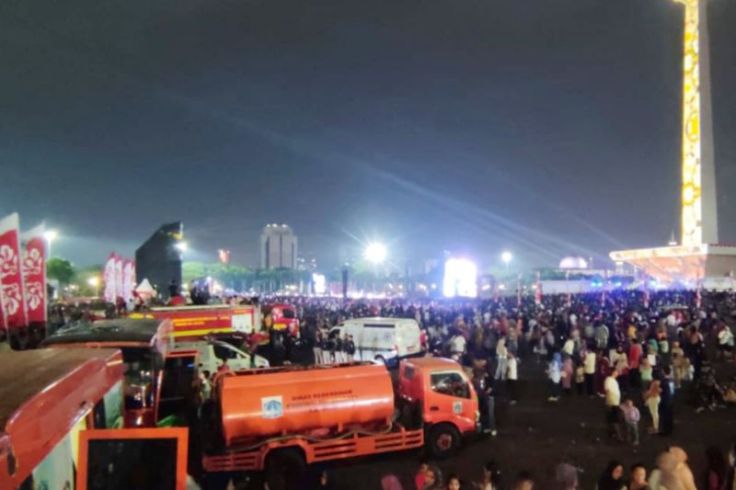 Malam Gemilang HUT RI di Monas Hasilkan 19 Ton Sampah