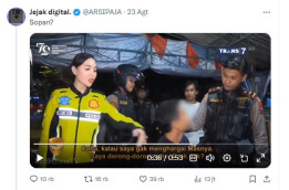 Viral Polwan Brigadir Putri Cikita Razia Miras, Netizen Minta Sekalian Razia Bahlil