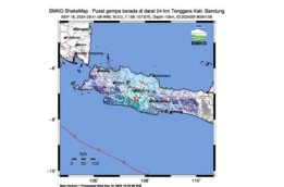 Gempa Bandung 5 Magnitudo Berpusat di Darat