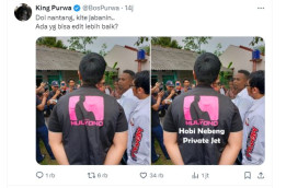 Netizen Edit Foto Rompi Kaesang ”Putra Mulyono Hobi Nebeng Private Jet”