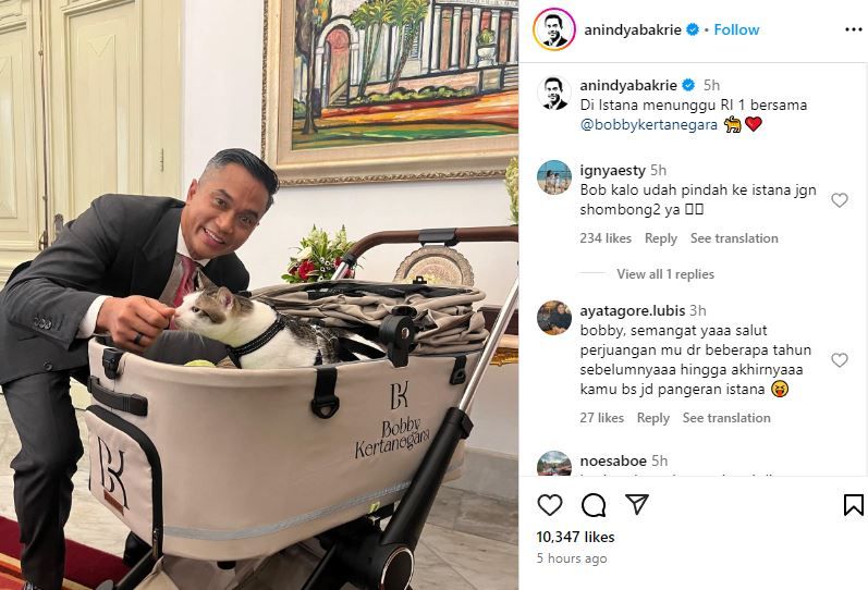 Kucing Kesayangan Prabowo, "Bobby Kertanegara" Ikut Pindah ke Istana Merdeka