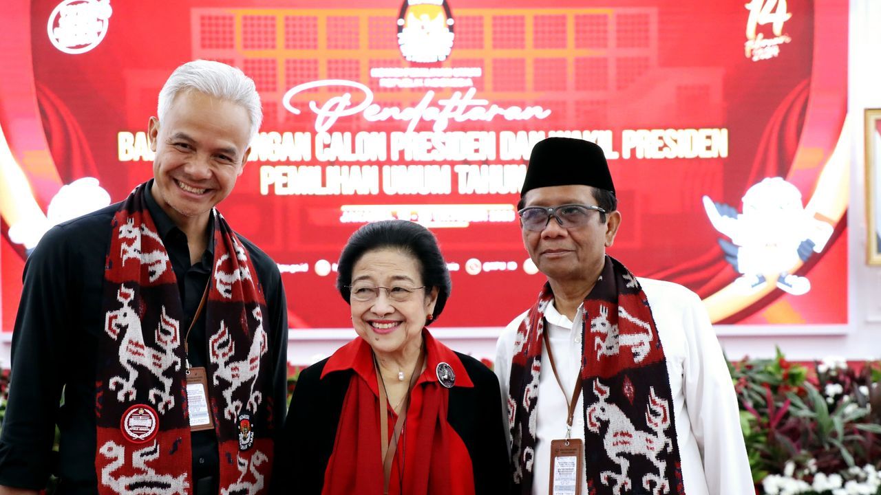 Megawati, Ganjar Pranowo, dan Mahfud MD Kompak Absen di Pelantikan Probowo-GIbran