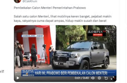 Menyakitkan Rakyat! Para Calon Menteri Prabowo Pamer Mobil Mewah