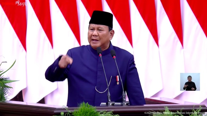 Pidato Prabowo Lengkap usai Dilantik Jadi Presiden RI