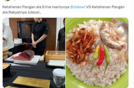 Viral! Erina Gudono Pamer Hidangan Omakase, Netizen Unggah Nasi Ikan Asin