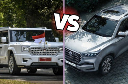 Adu Gagah Pindad Maung Garuda MV3 dan SsangYong Rexton D-Cab