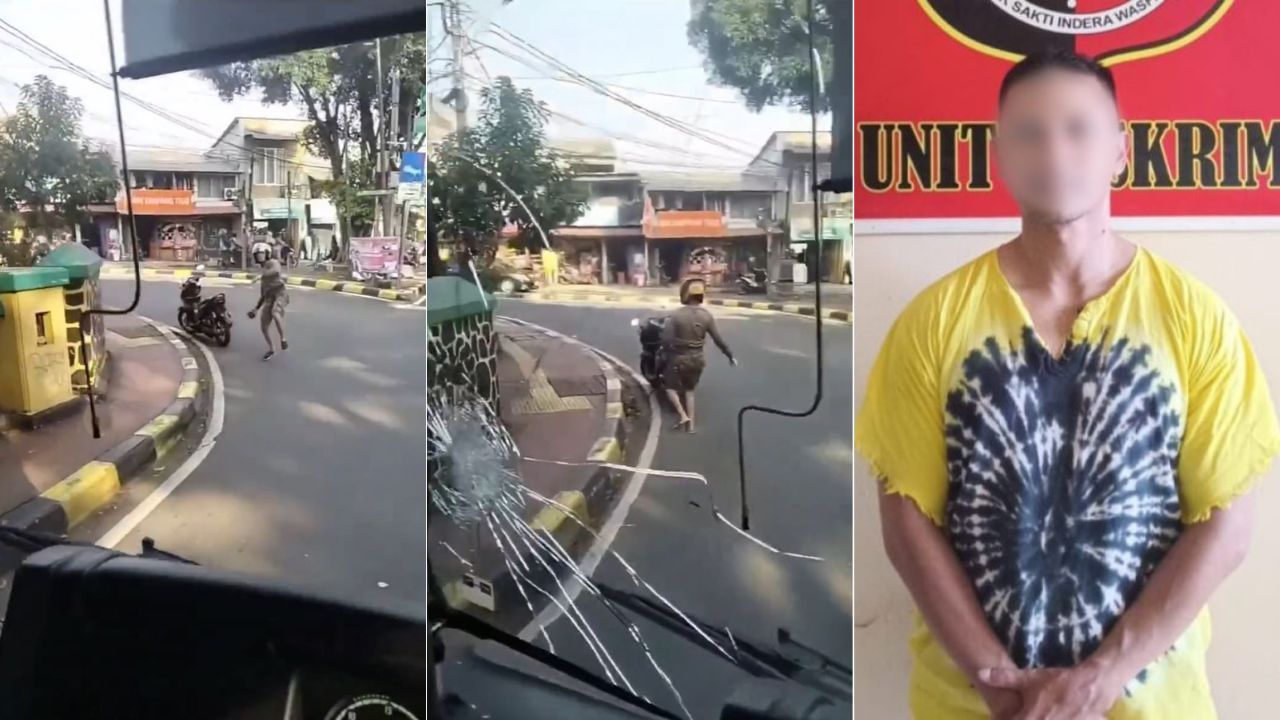 Di Jalan Brutal di Kantor Polisi Menyesal, Pelempar Batu Bus Transjakarta Minta Maaf