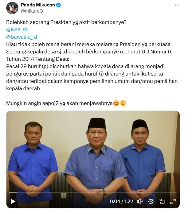 Menebak Dugaan ”Ketidakberanian” Bawaslu Tegur Prabowo yang Endorse Luthfi-Taj Yasin