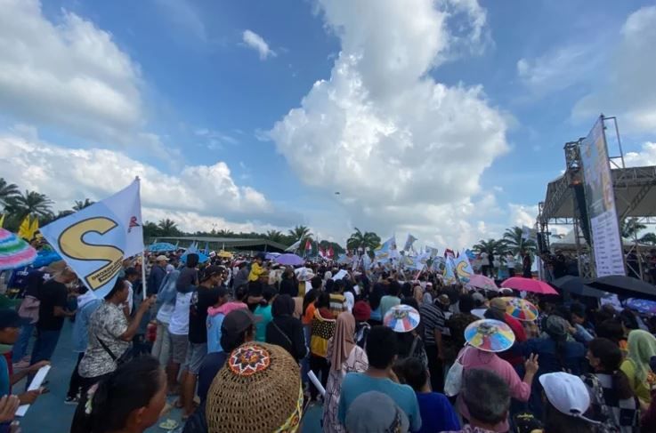 Ngeri! ”Lautan Manusia” di Lapangan Agatis Tanjung Selor Ini akan Coblos ZIAP