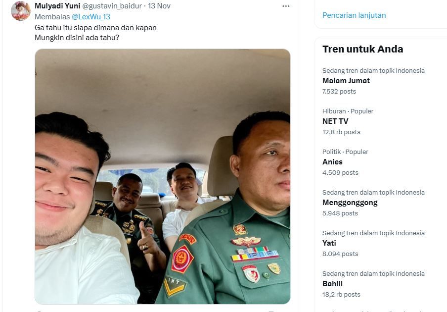 Percaya? Ivan "Gonggong" Foto bersama Kolonel yang Viral Disebut Hanya Teman, Bukan Beking