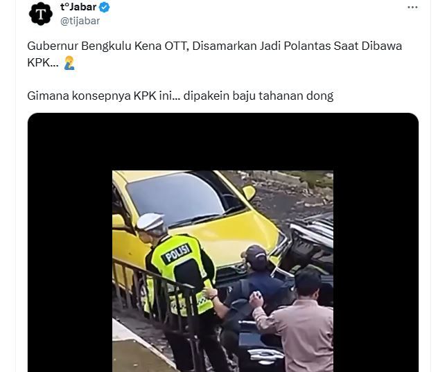 Viral! Gubernur Bengkulu Pakai Baju Polantas, Ternyata Itu Kecerdikan Polisi