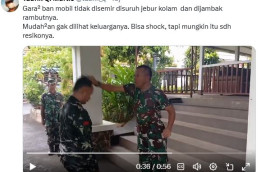 Viral Video Prajurit TNI Disuruh Masuk Kolam dan Dijambak Diduga Gara-Gara Tak Semir Ban Mobil Komandan