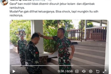 Viral Video Prajurit TNI Disuruh Masuk Kolam dan Dijambak Diduga Gara-Gara Tak Semir Ban Mobil Komandan