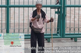 Perjuangan Amin Kamaludin, Jalan Kaki Cilacap-Monas Demi Hadiri Reuni Akbar 212 2024