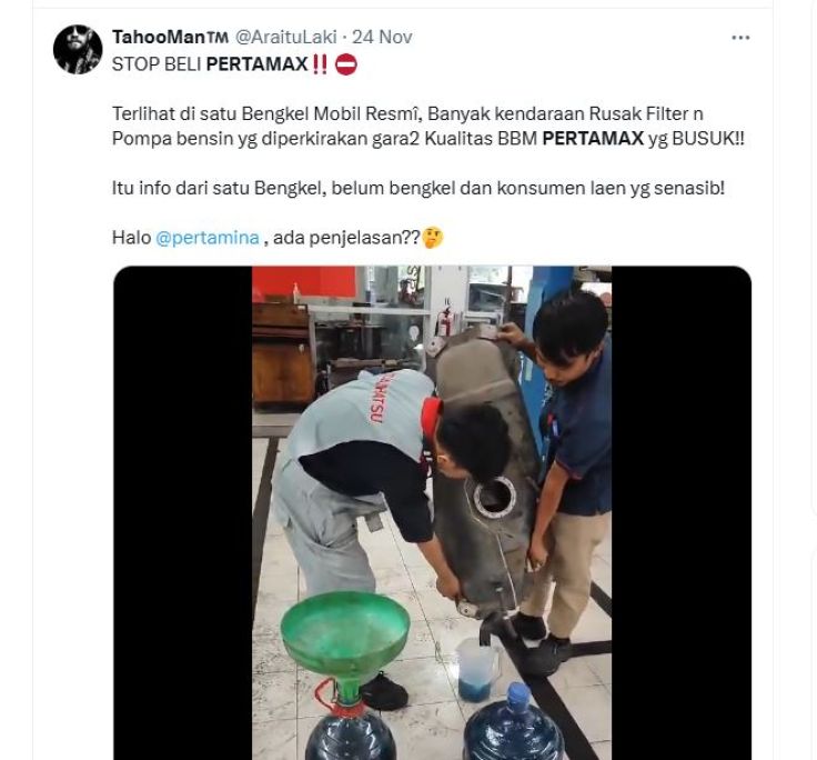 Viral Stop Beli Pertamax Bikin Mobil Rusak, Pakar ITB Turun Tangan