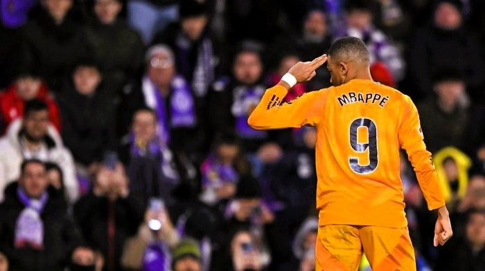 Hat-Trick Kylian Mbappé Bawa Real Madrid Menang Telak atas Valladolid