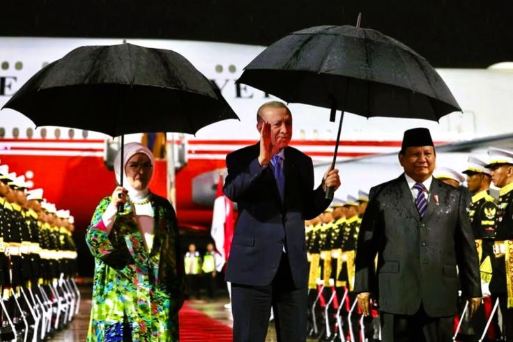 Prabowo Gelar Upacara Kenegaraan Sambut Presiden Turkiye Erdogan di Istana Bogor